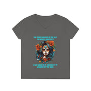 Raised by the dark ladies' V-Neck T-Shirt