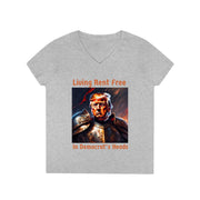 Living Rent Free in Democrat's Heads V-neck Women's tee