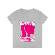 Girl Math Brandon got 81 million votes V-neck Women's tee