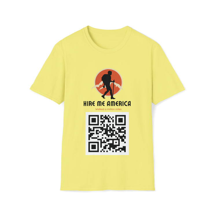 Hire Me America QR Soft style T-Shirt