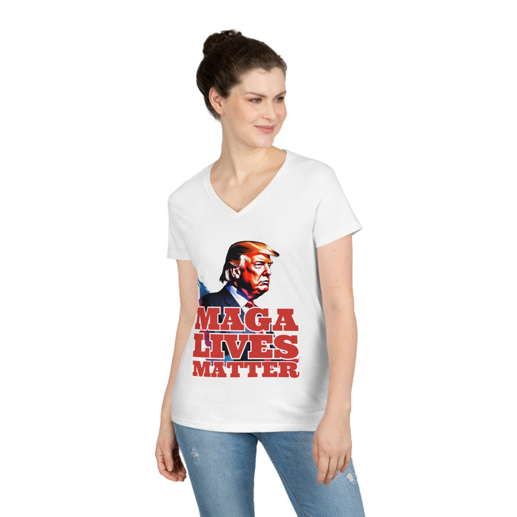 MAGA lives matter V-neck Women&