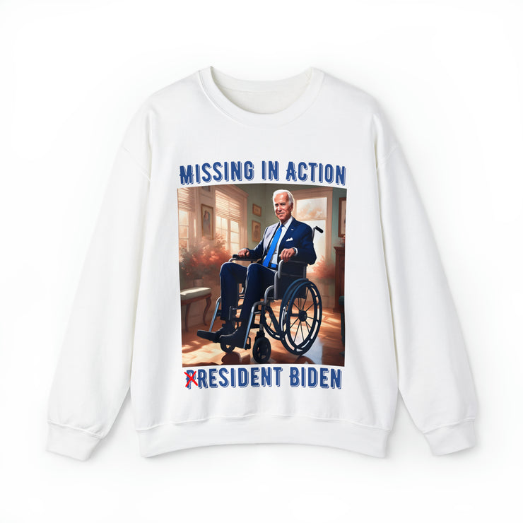 Missing in action resident Biden Heavy Blend™ Crewneck Sweatshirt Unisex