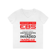 This is not a test EBS ladies' V-Neck T-Shirt