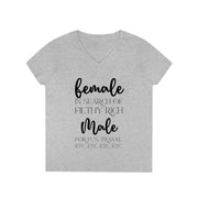 Female in search of filthy rich Male ladies' V-Neck T-Shirt