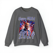 Happy MAGA 2024 Blue Heavy Blend™ Crewneck Sweatshirt Unisex