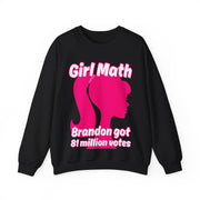 Girl Math Brandon got 81 million votes Blend™ Crewneck Sweatshirt Unisex