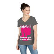 Girl Math Brandon got 81 million votes V-neck Women's tee