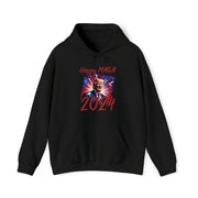 Happy Maga 2024 Red Heavy Blend™ Hooded Sweatshirt Unisex