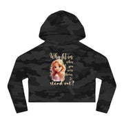 Why fit it when you were born to stand out? women’s Cropped Hooded Sweatshirt