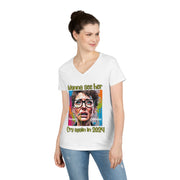 Wanna see her cry again in 2024 V-neck Women's tee