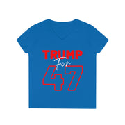 Trump for 47 ladies' V-Neck T-Shirt