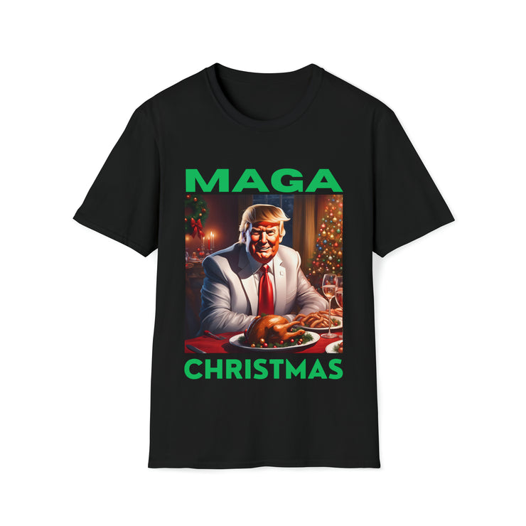 MAGA Christmas green Soft style T-Shirt unisex