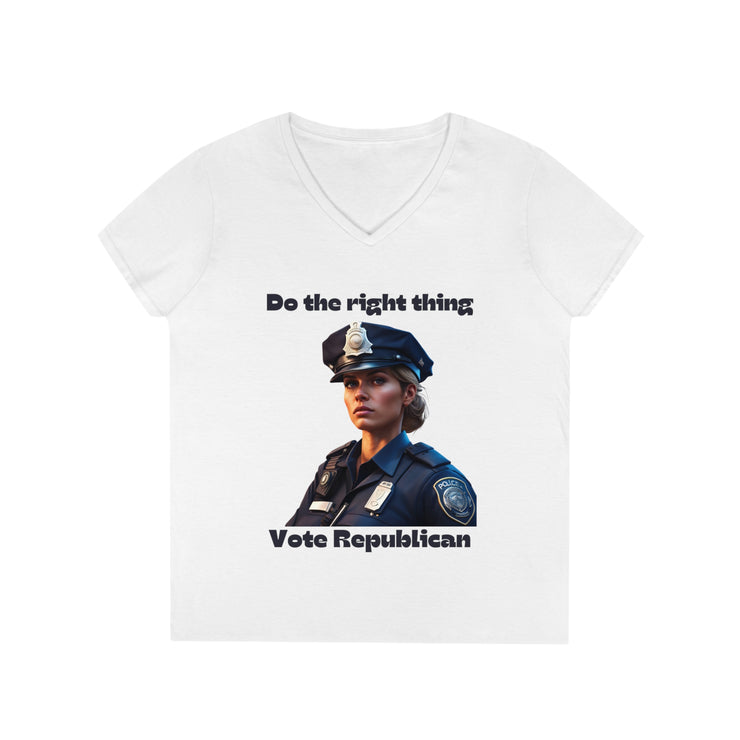 Do the right thing Vote Republican V-Neck T-Shirt