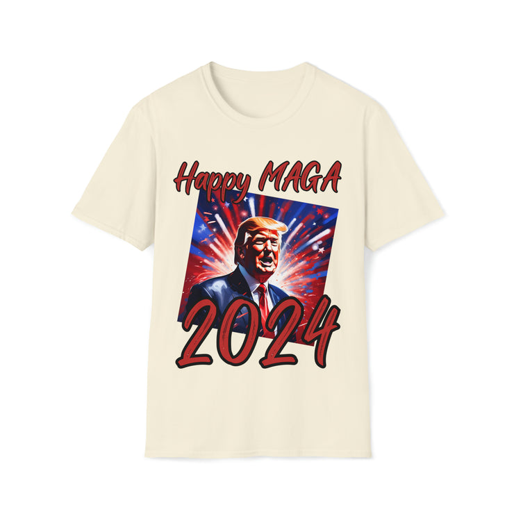 Happy MAGA 2024 red Soft style T-Shirt unisex