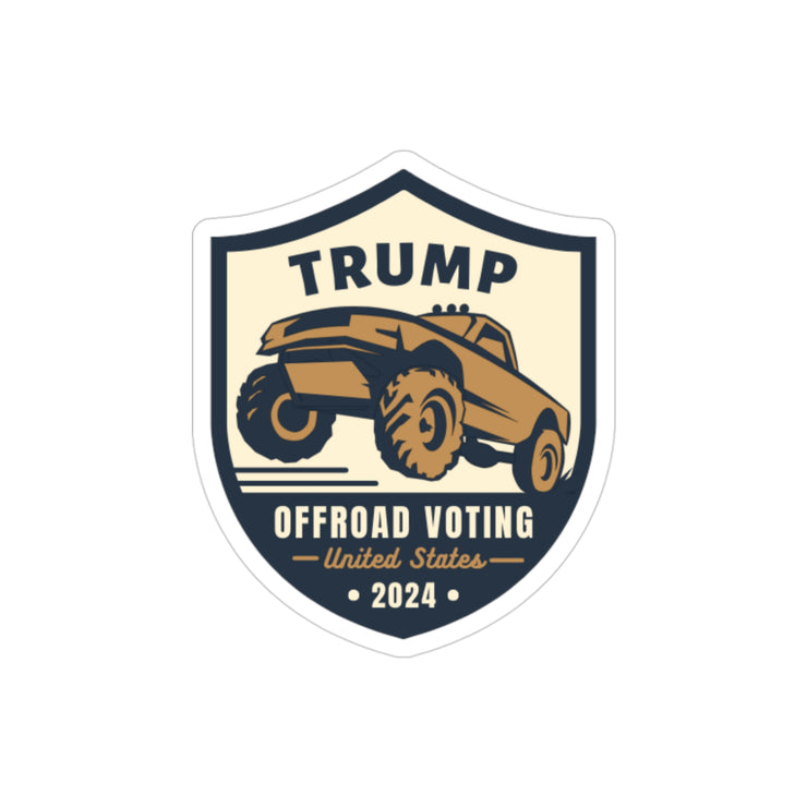 Trump offroad voting Transparent Outdoor Stickers, Die-Cut, 1pcs