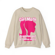 Girl Math Brandon got 81 million votes Blend™ Crewneck Sweatshirt Unisex