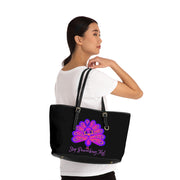 Stop Peacocking Me purple/black Leather Shoulder Bag