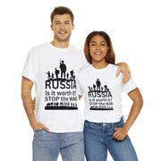 Russia is it worth it, stop the war unisex Heavy Cotton Tee