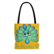 Stop Peacocking Me green yellow Tote Bag