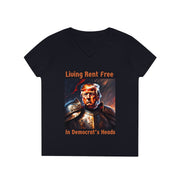 Living Rent Free in Democrat's Heads V-neck Women's tee