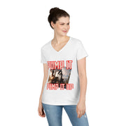 Pump it pump it up oil V-Neck T-Shirt