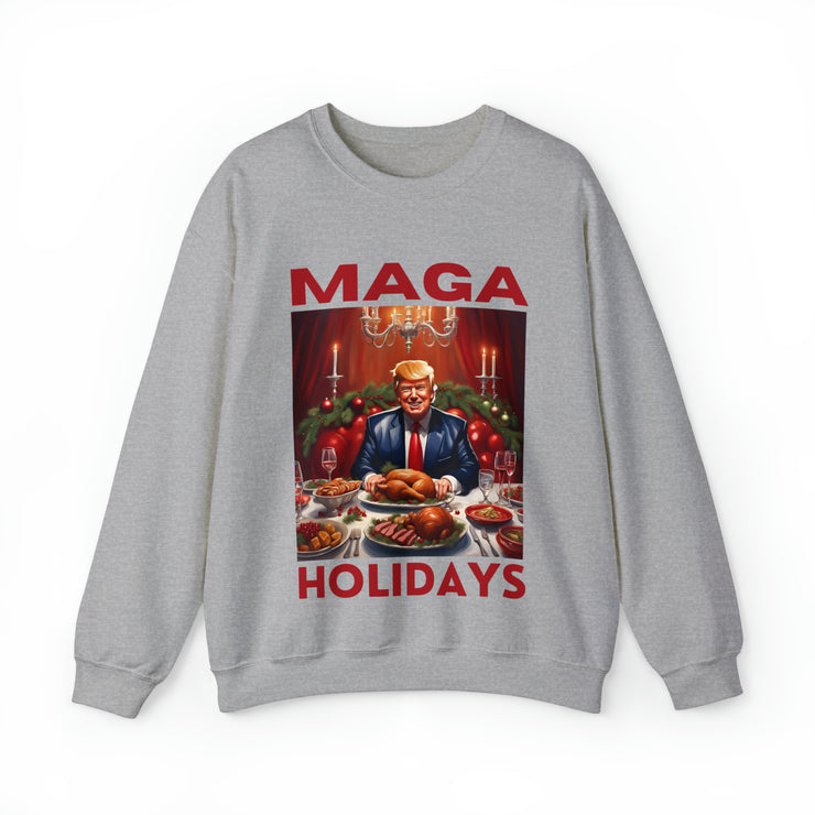 MAGA Holiday Deep Red Heavy Blend™ Crewneck Sweatshirt Unisex