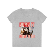 Pump it pump it up oil V-Neck T-Shirt