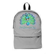 Stop Peacocking Me! Green grey  unisex Classic Backpack