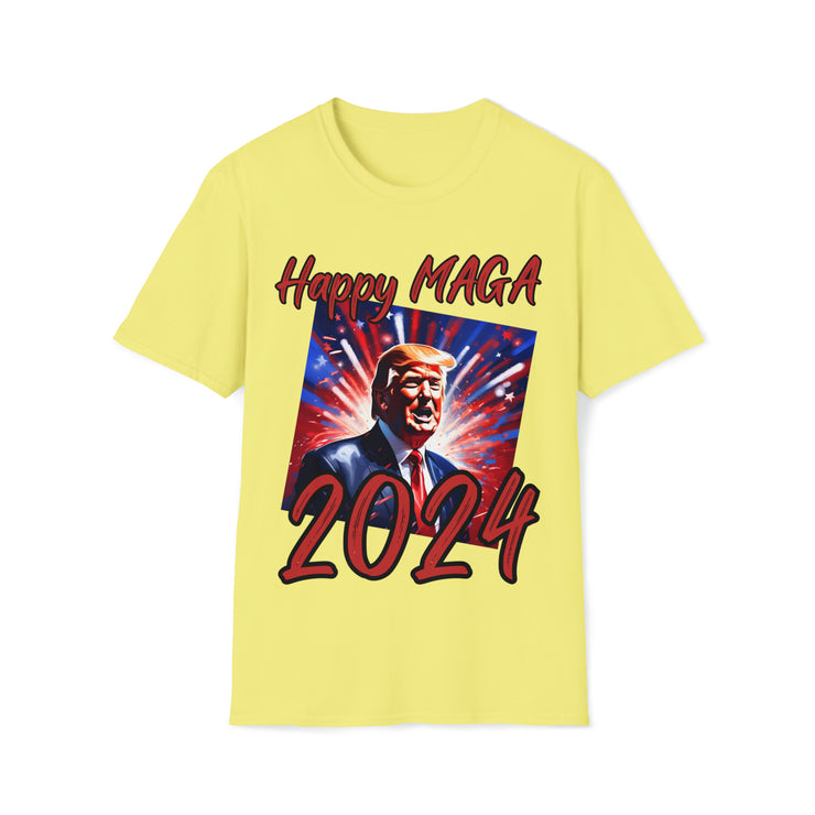 Happy MAGA 2024 red Soft style T-Shirt unisex