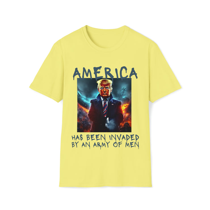 America has been invaded by an Army of Men blue Soft style T-Shirt