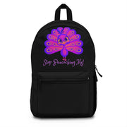 Stop peacocking Me purple/black Backpack