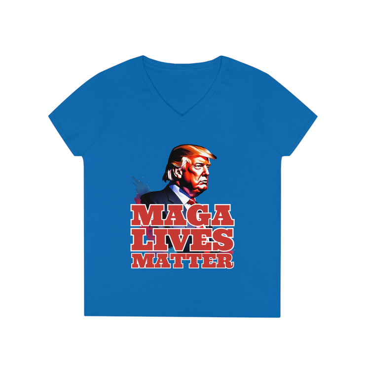 MAGA lives matter V-neck Women&