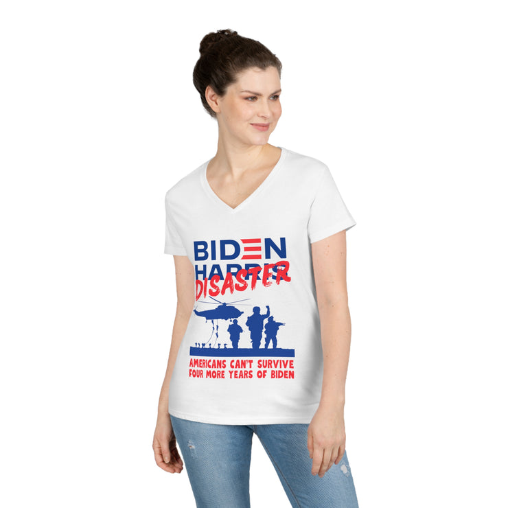 Biden Disaster V-Neck T-Shirt