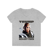 Trump use the force deport them V-Neck T-Shirt