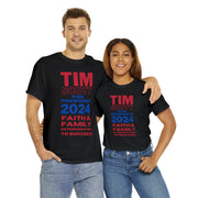 Tim Scott for President 2024   Faith & FamilyUnisex Heavy Cotton Tee