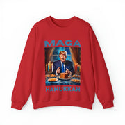 MAGA Hanukkah soft blue Heavy Blend™ Crewneck Sweatshirt Unisex