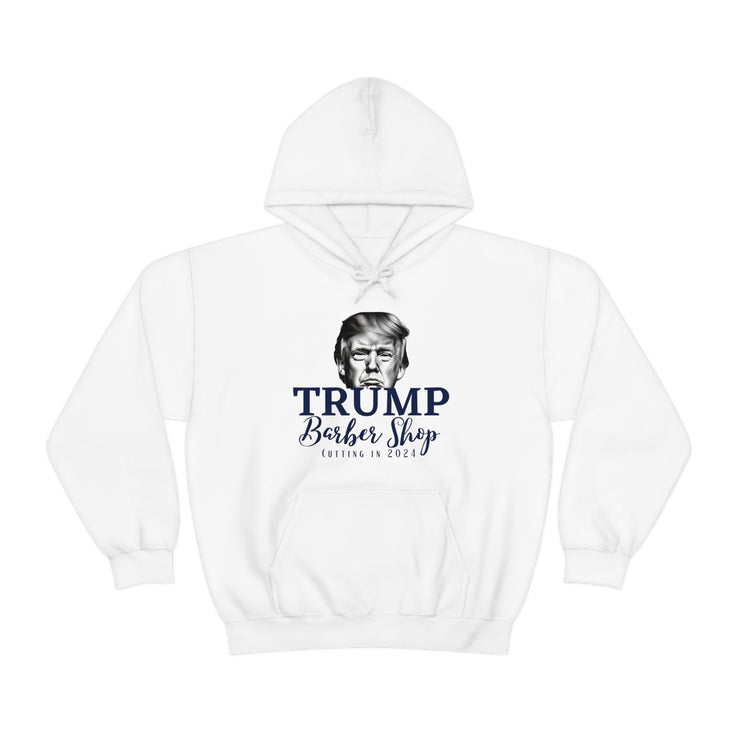 Trump Barber Shop Cutting in 2024 Heavy Blend™ Hooded Sweatshirt