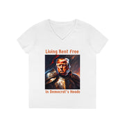 Living Rent Free in Democrat's Heads V-neck Women's tee