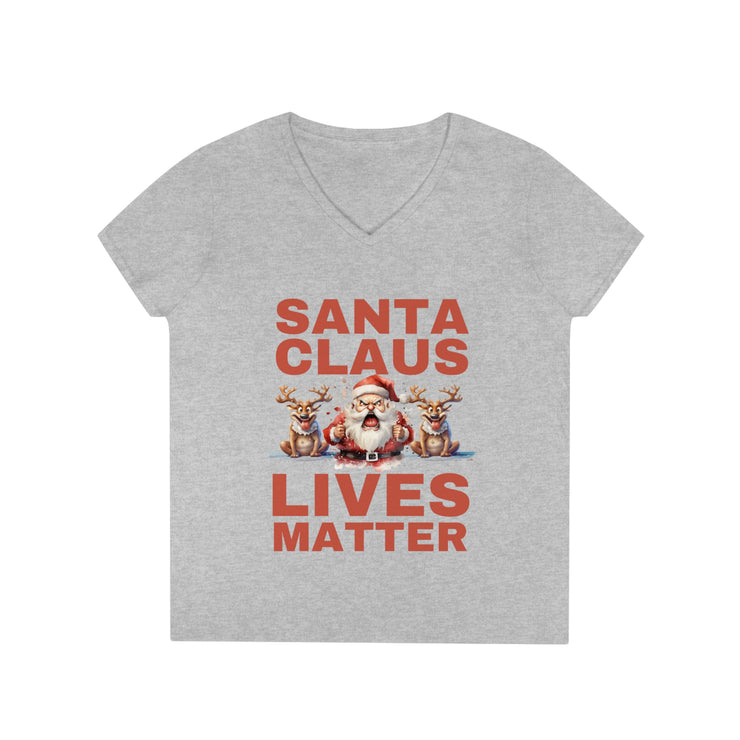 Santa Claus Lives Matter Christmas Beige or dutch-red ladies&