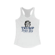 Trump Barber Shop Cutting in 2024 women's Ideal Racerback Tank