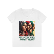 Why can't the world just get along middle east V-Neck T-Shirt