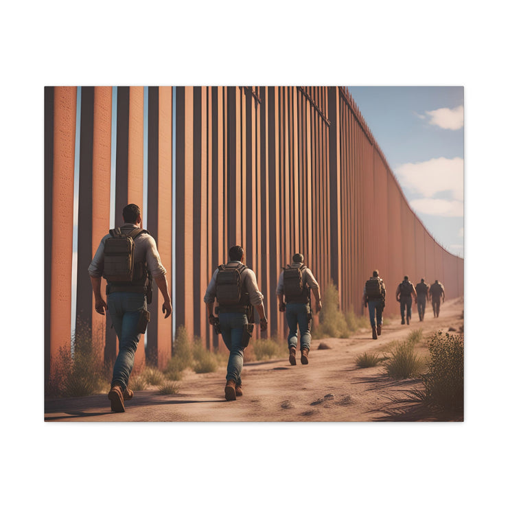 The border wall Canvas Gallery Wraps