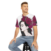 Red Rose Men's Polyester Tee (AOP)