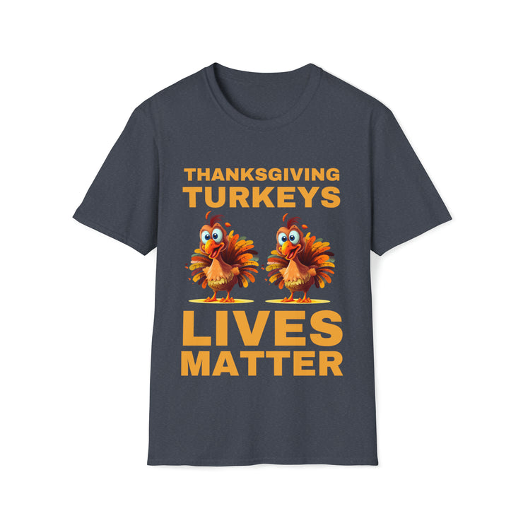 Thanksgiving turkeys Lives Matter Mustard or Red Brown Soft style T-Shirt