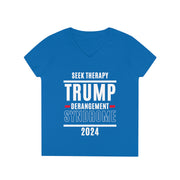 Seek Therapy Trump Derangement Syndrome 2024 V-neck Women's tee