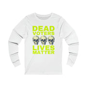 Halloween Dead Voters Lives Matter hot yellow unisex Jersey Long Sleeve Tee