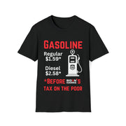 Gasoline before Biden Harris' tax on the poor Unisex Softstyle T-Shirt