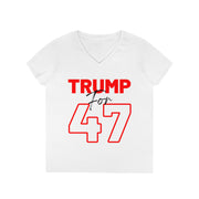 Trump for 47 ladies' V-Neck T-Shirt