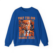 Pray for our Orange Jesus Blend™ Crewneck Sweatshirt Unisex