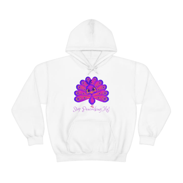 Stop Peacocking Me! Purple unisex Heavy Blend™ Hooded Sweatshirt